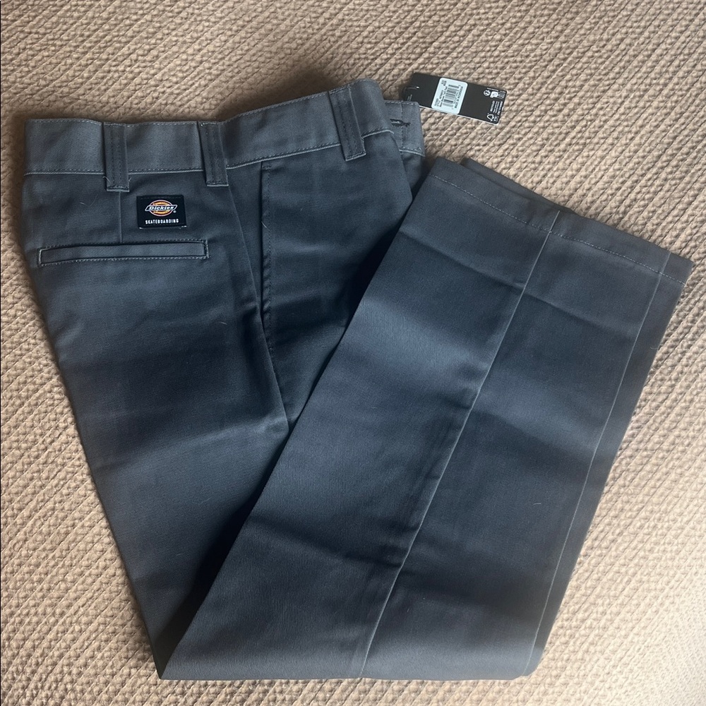 Dickies Men’s Dark Grey Straight-Leg Work Pants, NWT!